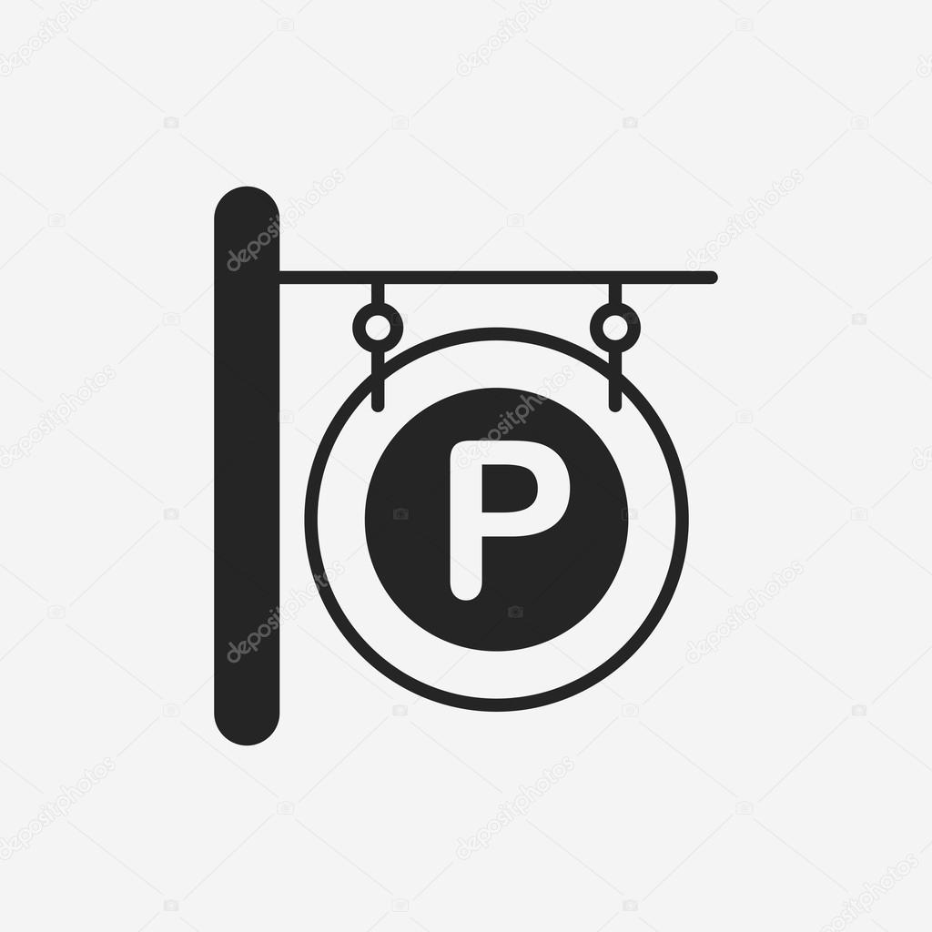 parking sign icon