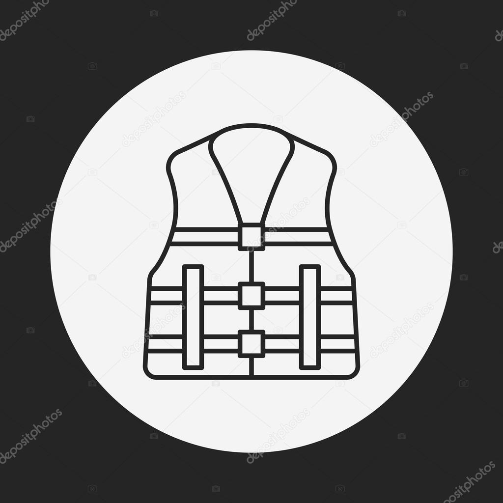 Life jacket line icon