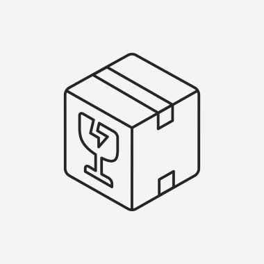 Kırılgan çizgi simgesi