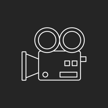 Video kamera çizgi simgesi