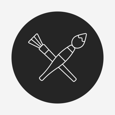 Fırça çizgisi simgesini boya