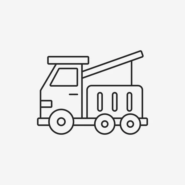 Logistiek vrachtwagen lijn pictogram — Stockvector