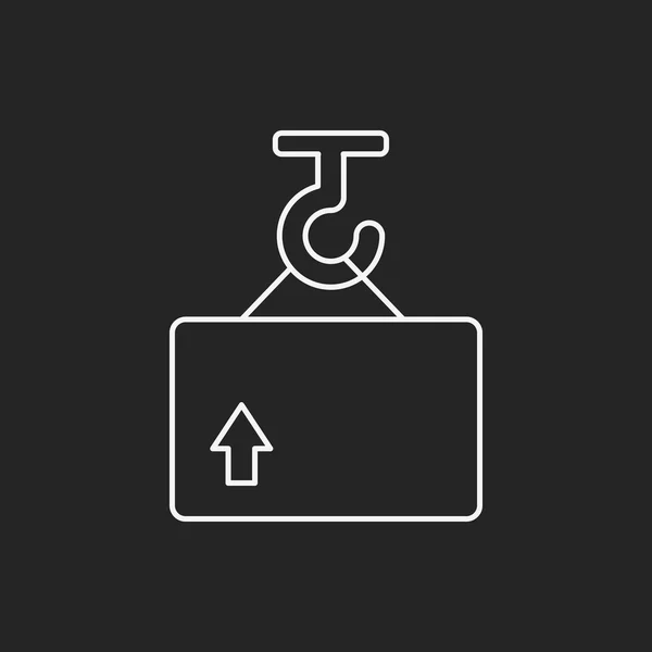 Icône de ligne de fret logistique — Image vectorielle