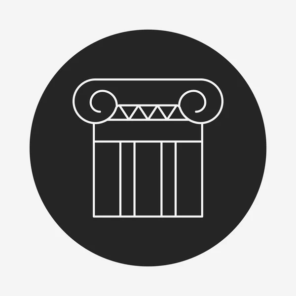 Icono de línea de escultura arquitectónica — Vector de stock