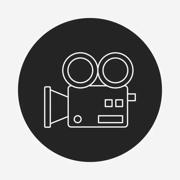 Video camera line icon — Stock Vector