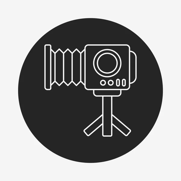 Icône de ligne caméra vidéo — Image vectorielle