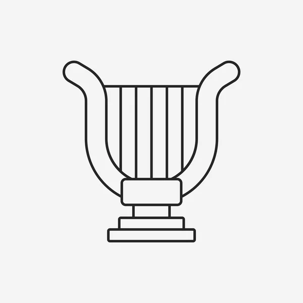 Muziekinstrument Harp lijn pictogram — Stockvector