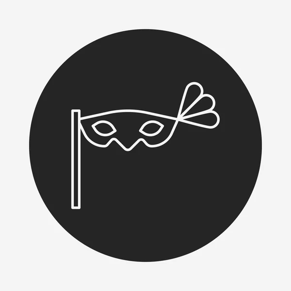 Opera masker lijn pictogram — Stockvector