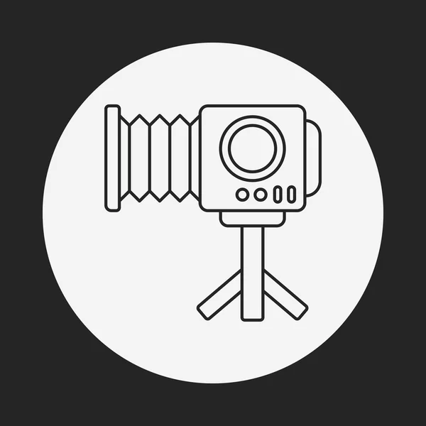 Icono de línea cámara de vídeo — Vector de stock