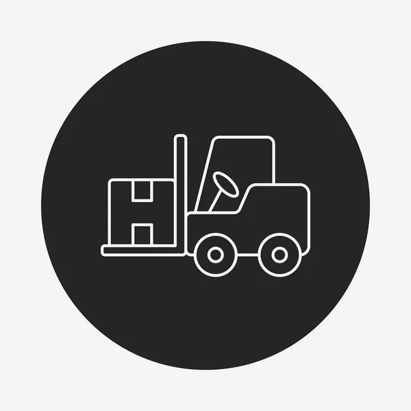 Logística camión línea icono — Vector de stock