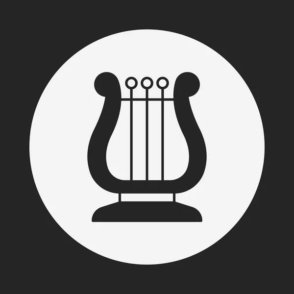 Strumento musicale icona dell'arpa — Vettoriale Stock