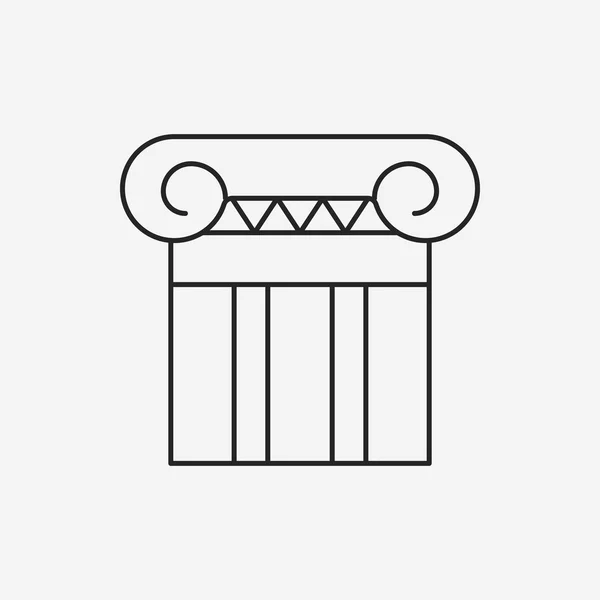 Architectural sculpture line icon — Stock Vector