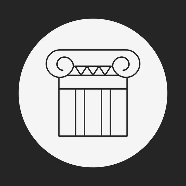 Architectonische sculptuur lijn pictogram — Stockvector