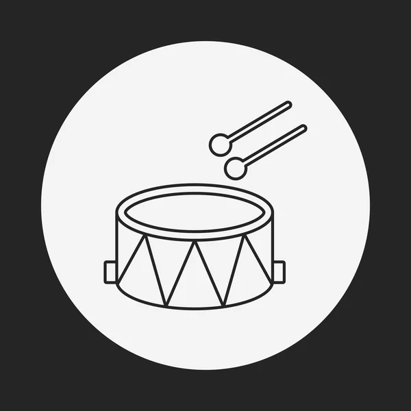 Musikinstrument Drum Line Ikone — Stockvektor