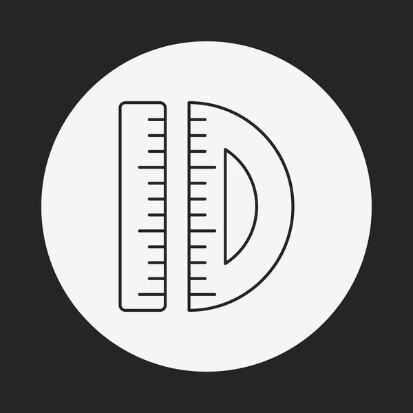 Icona della riga del righello — Vettoriale Stock