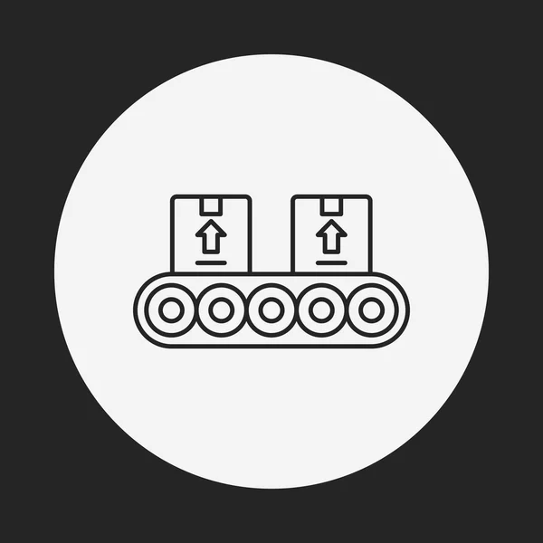 Logistyka transportu towarowego linia ikona — Wektor stockowy