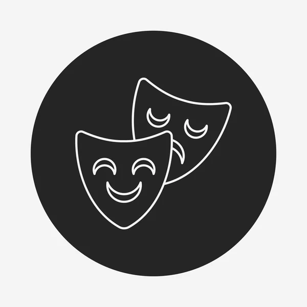 Opera maskesi satırı simgesi — Stok Vektör