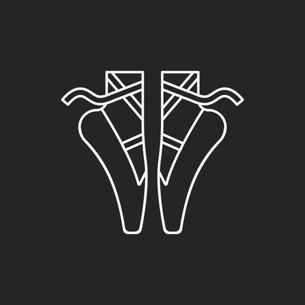 Ballet schoenen lijn pictogram — Stockvector