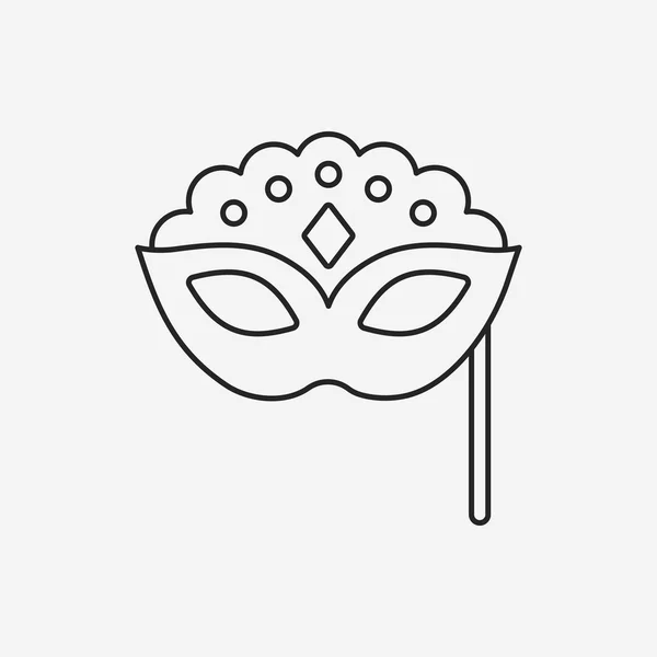 Ópera máscara línea icono — Vector de stock