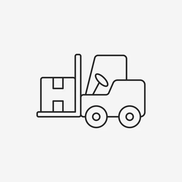 Logistik-LKW-Liniensymbol — Stockvektor