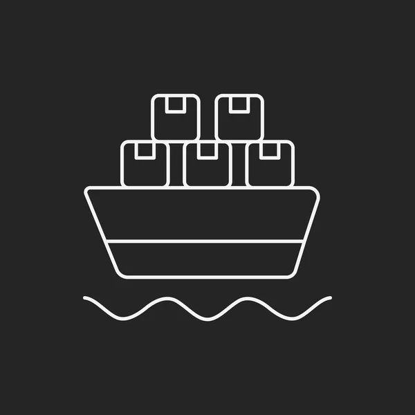 Ikone der Logistikschifffahrt — Stockvektor