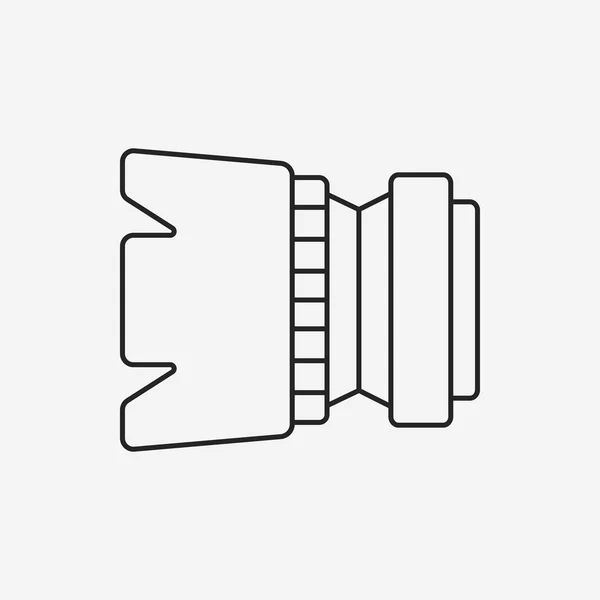 Camera lens line icon — Stock Vector