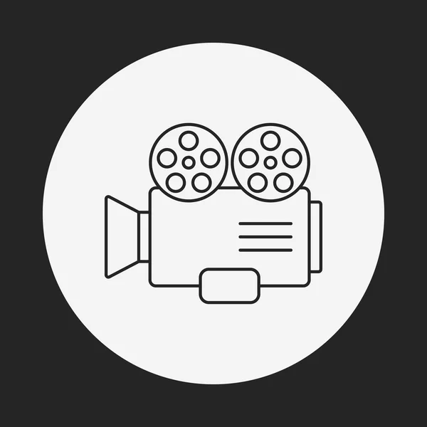 Icono de línea cámara de vídeo — Archivo Imágenes Vectoriales