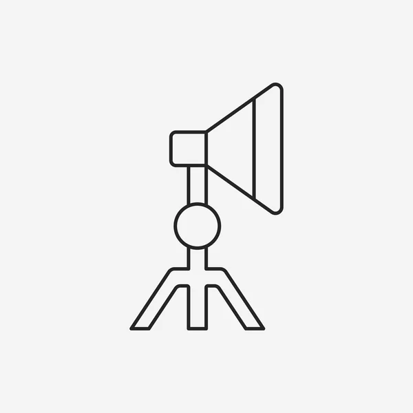 Camera light stand line icon — Stock Vector