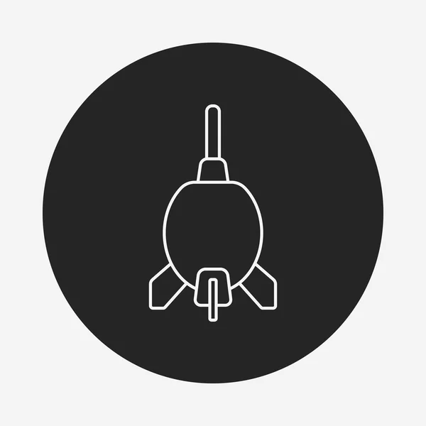 Icône de ligne Rocket Air Blaster — Image vectorielle