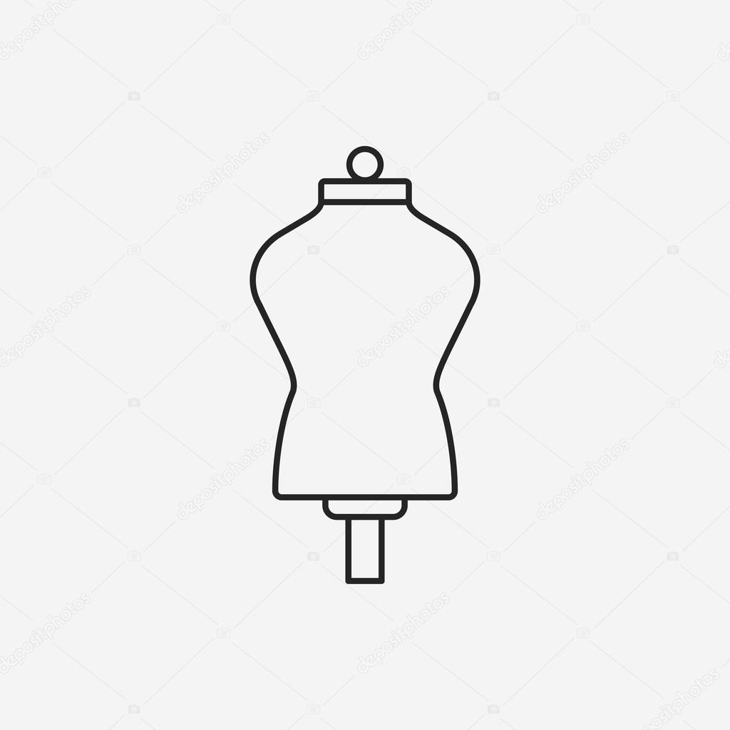 model hanger line icon