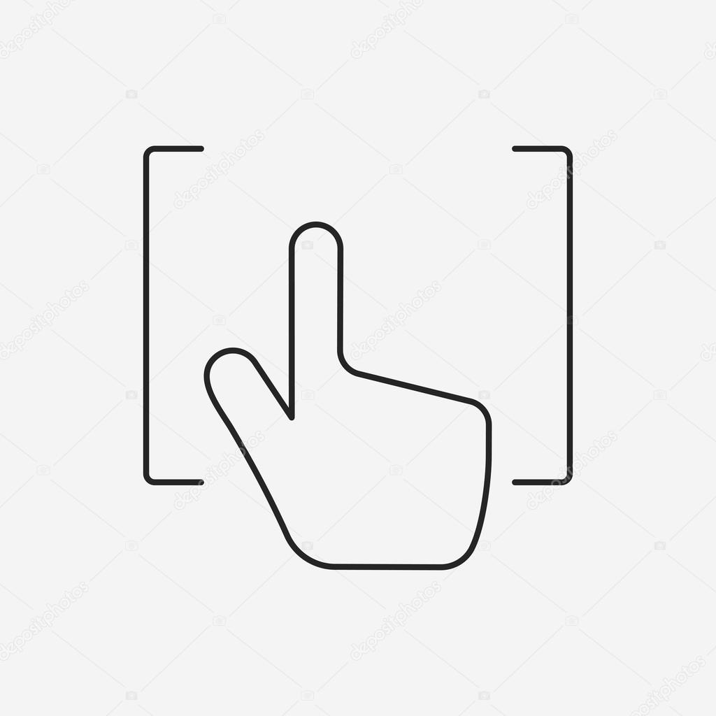 Camera manual focus line icon