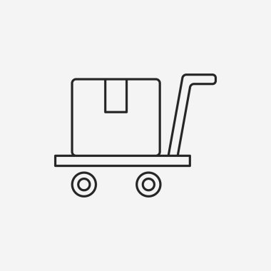 Lojistik yük arabası satırı simgesi