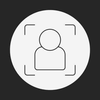 Kamera otomatik odaklama satırı simgesi