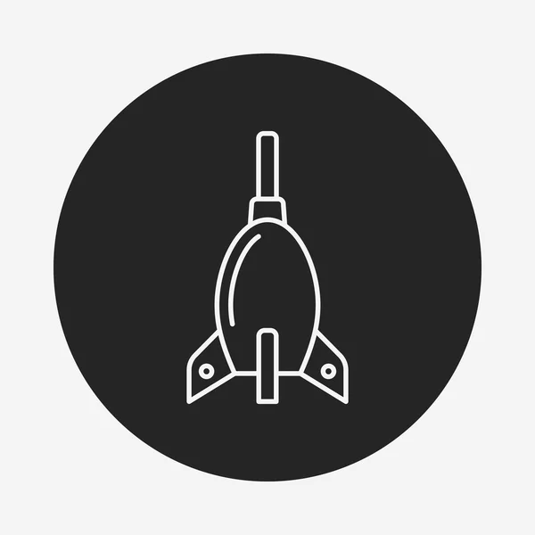 Rocket Air Blaster line icon — Stock Vector