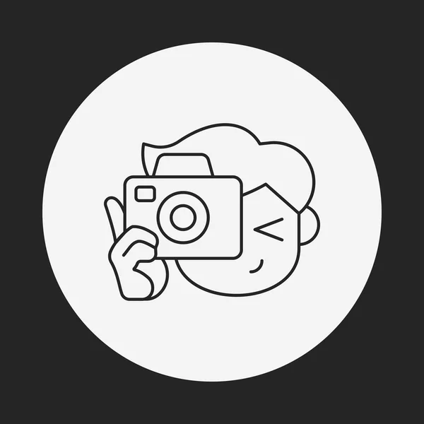 Ikone der Fotografenlinie — Stockvektor