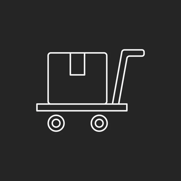 Иконка грузовой тележки логистики — стоковый вектор