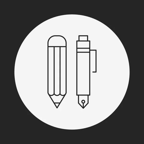Icono de línea de lápiz — Vector de stock