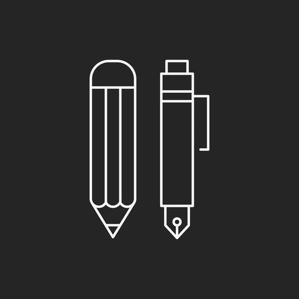 Icono de línea de lápiz — Archivo Imágenes Vectoriales