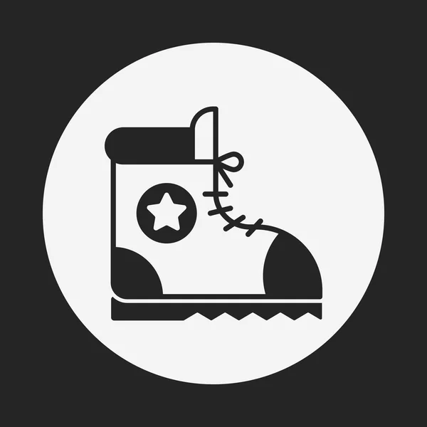 Camping boot ikonen — Stock vektor
