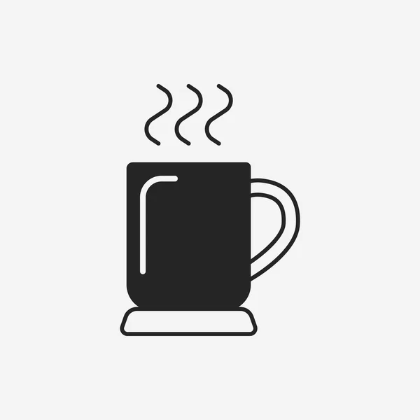 Warme koffie pictogram — Stockvector