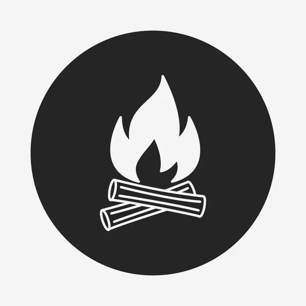 Camp fire icon — Stock Vector