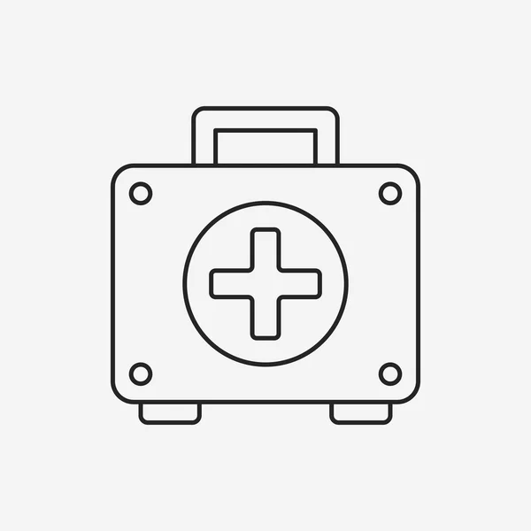 Trousse de premiers soins icône de ligne — Image vectorielle