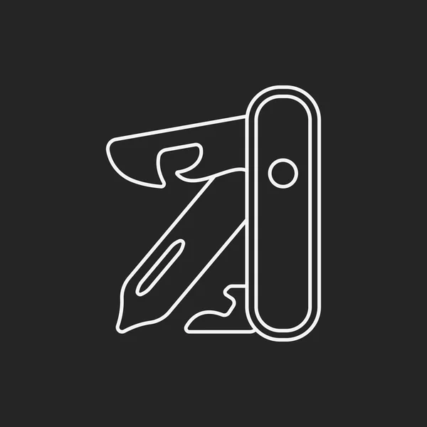 Icône de ligne couteau utilitaire — Image vectorielle