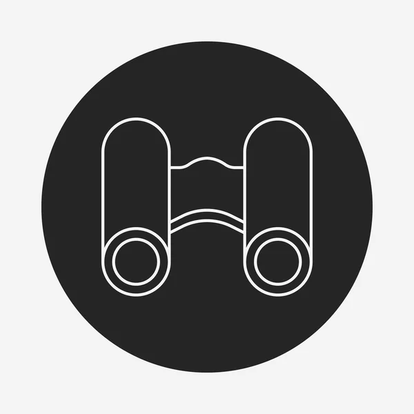 Binoculars line icon — Stock Vector