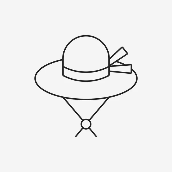 Sol sombrero línea icono — Archivo Imágenes Vectoriales