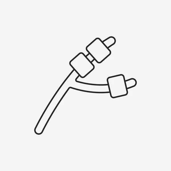 Icona linea marshmallow arrosto — Vettoriale Stock