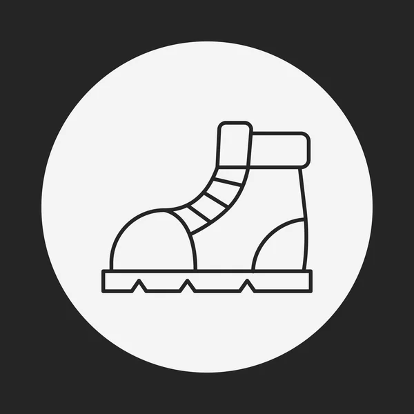 Camping boot lijn pictogram — Stockvector