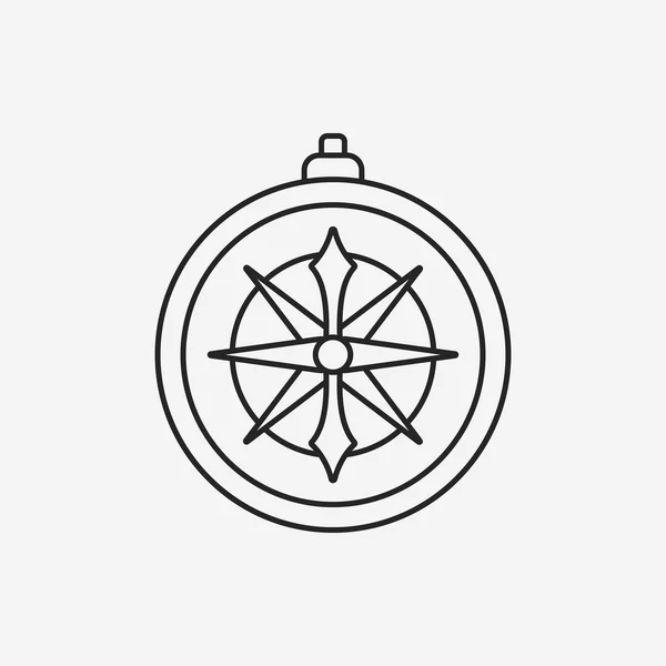 Icône de ligne de compas — Image vectorielle