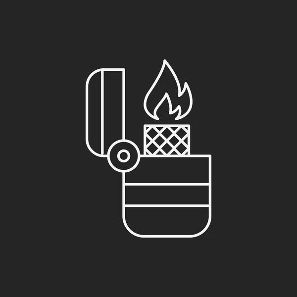 Lighter line icon — Stock Vector