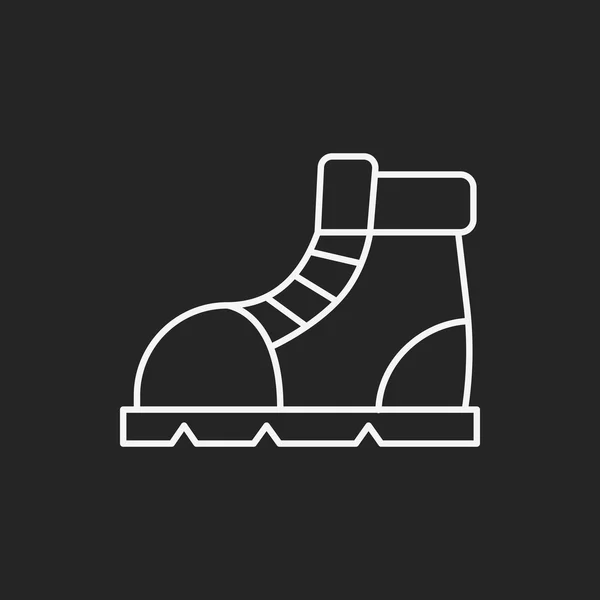 Camping boot line icon — Stock Vector